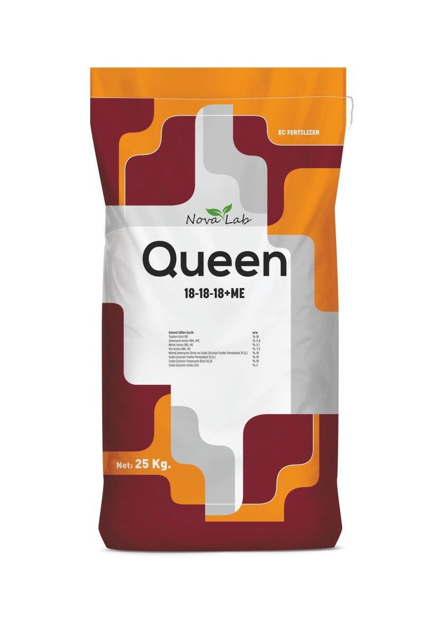 QUEEN 18 18 18 + Me Npk Gübre / Suda Çözünür Damlama Gübresi 25 Kg