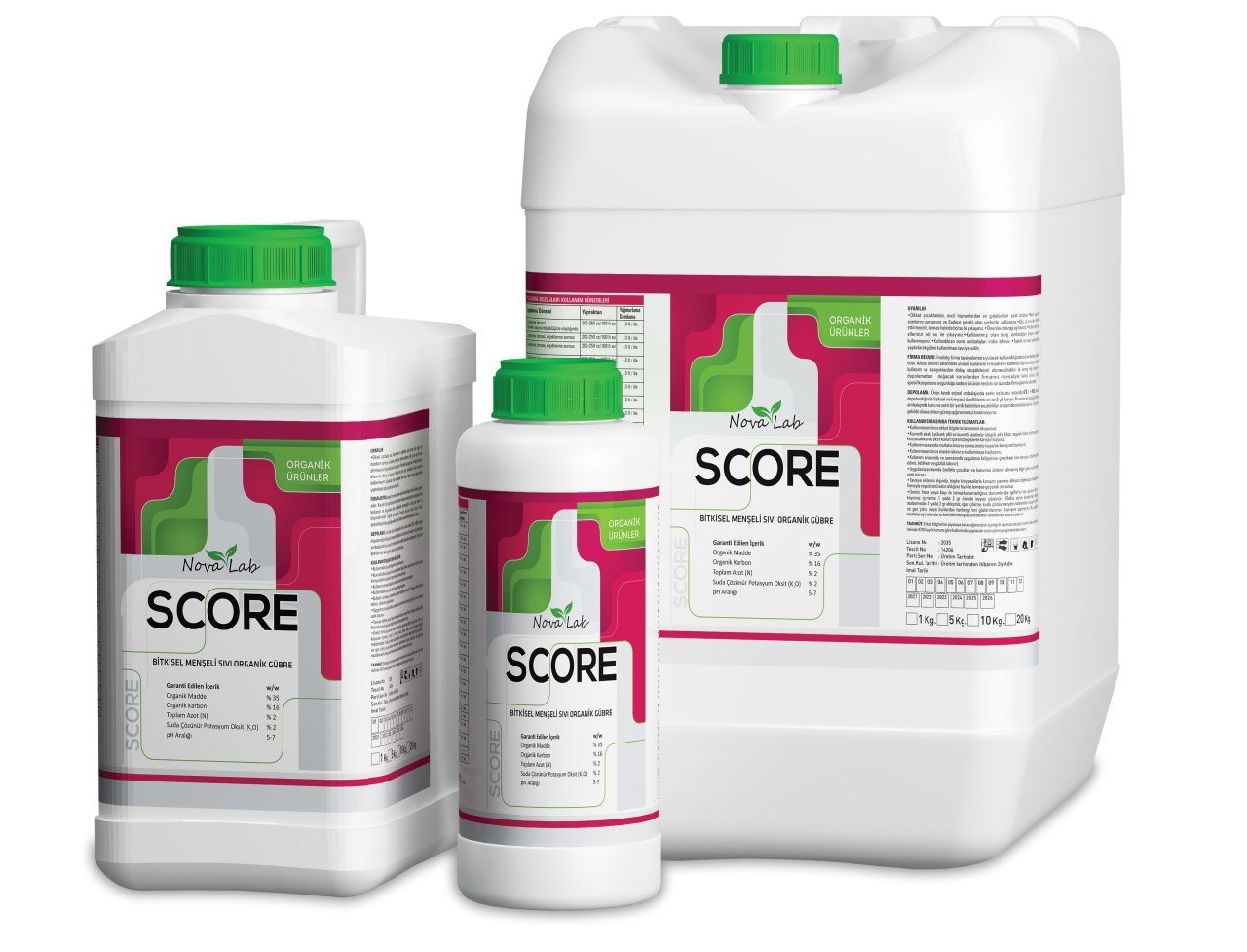 SCORE Nova lab Bitkisel Sıvı Organik Gübre 20 Kg